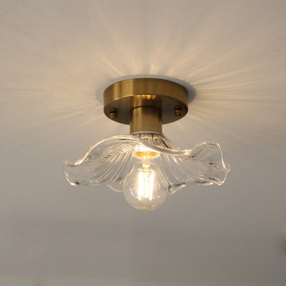 Suspension Contemporaine en Verre Hibiscus | Élégance Naturelle et Atmosphère Chaleureuse