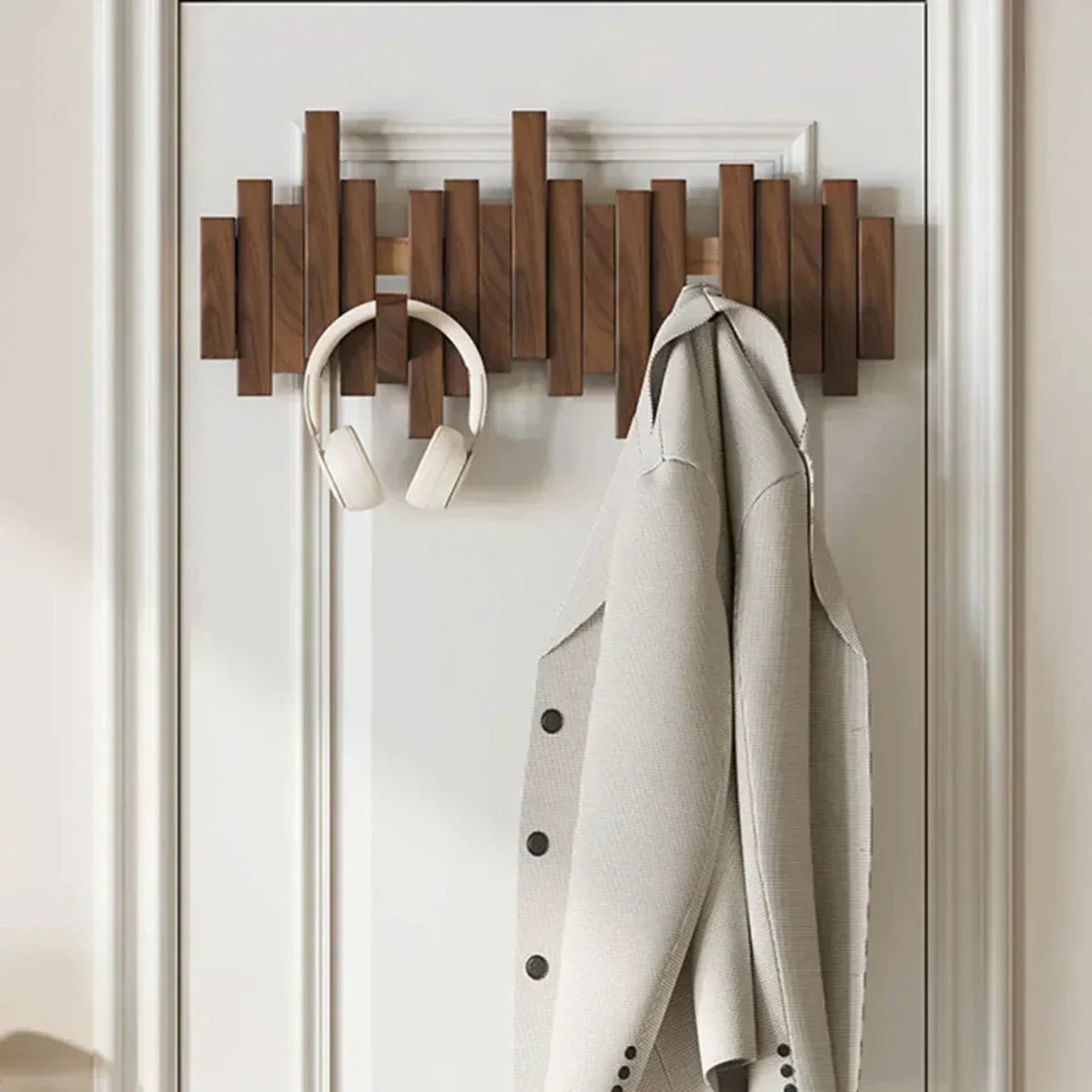 Porte-manteau mural en Bois | Élégant et Pratique pour Entrée Organisée