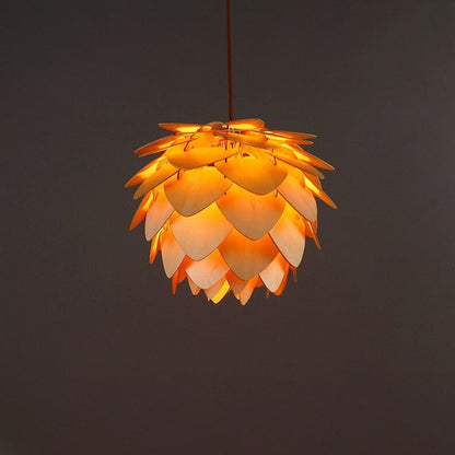 Lampe Suspendue en Bois Rustique | Ambiance Conviviale et Artisanale