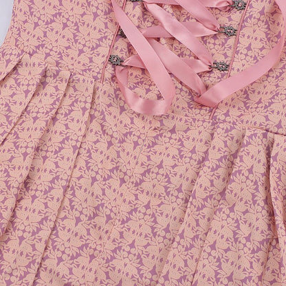 Robe Dirndl Rose Traditionnelle | Avec Tablier Brodé et Blouse Élégante