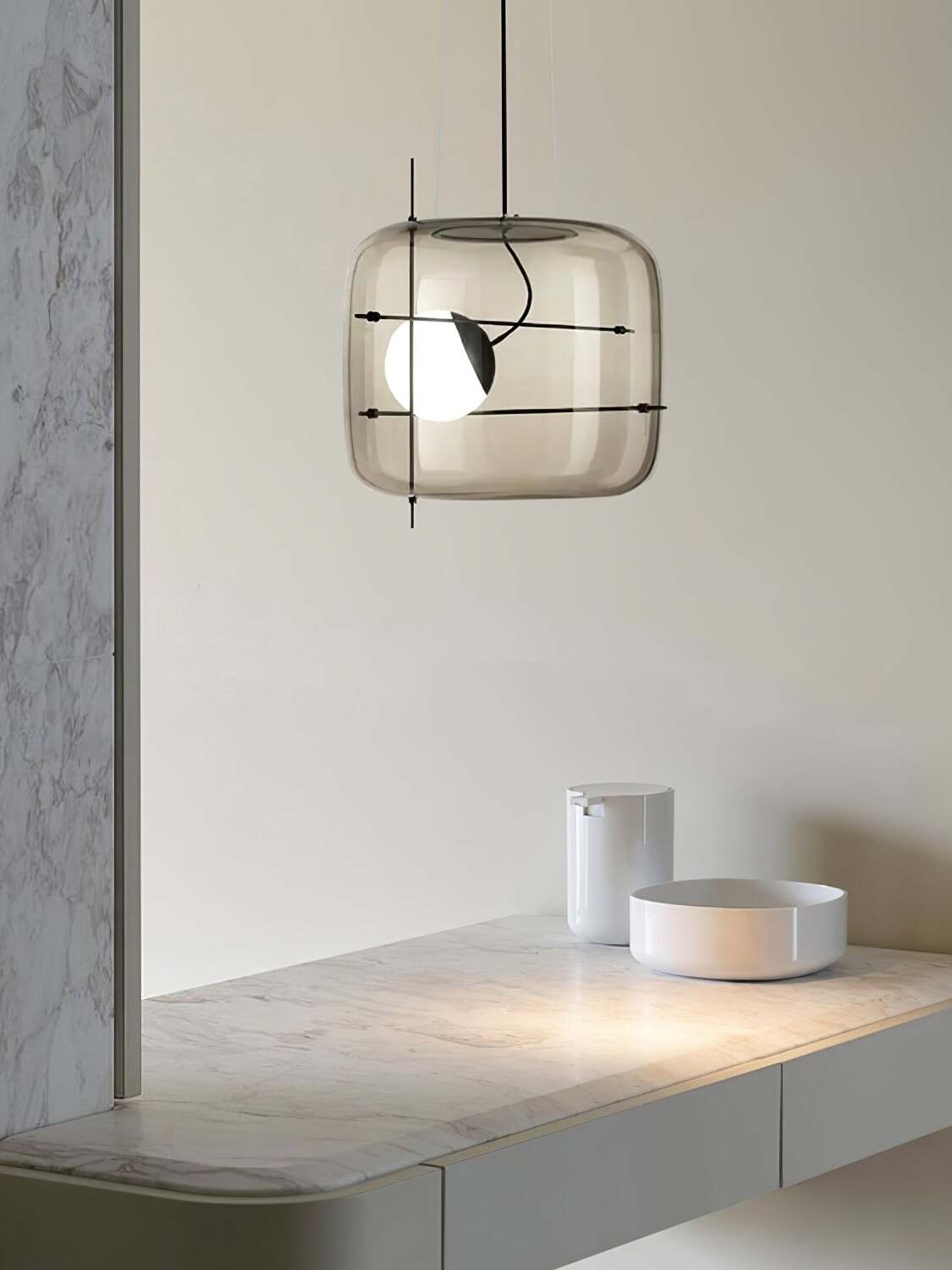 Suspension en Verre Diffusant | Ambiance Calme et Accueillante