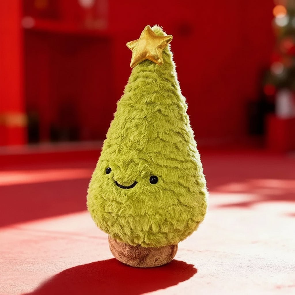 Figurine de Sapin de Noël en Peluche | Douceur et Ambiance Festive Accueillante
