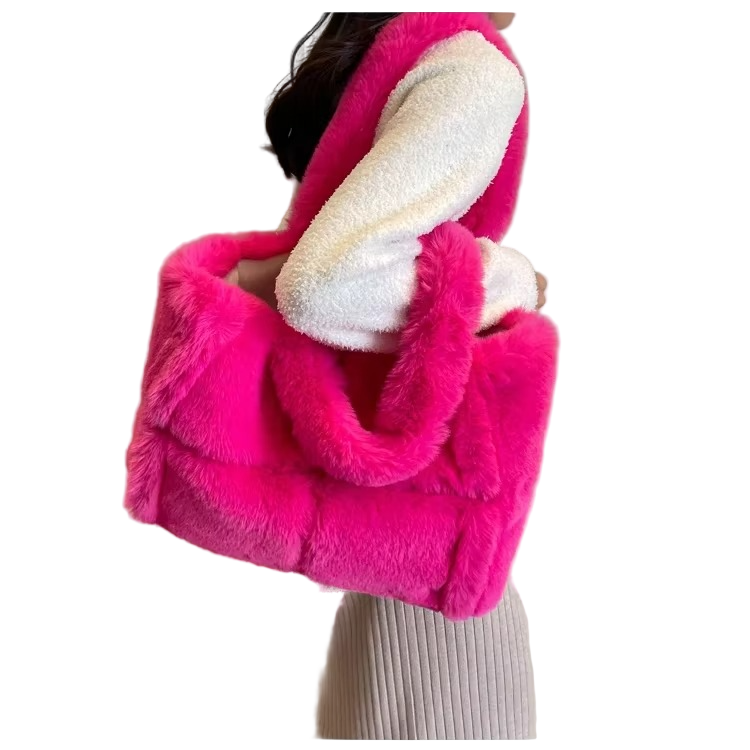 Sac à Bandoulière en Fausse Fourrure | Douceur et Grande Capacité Quotidienne
