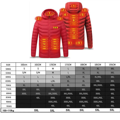 Veste Chauffante Électrique pour Hiver | 17 Zones de Chauffage et Design Confortable