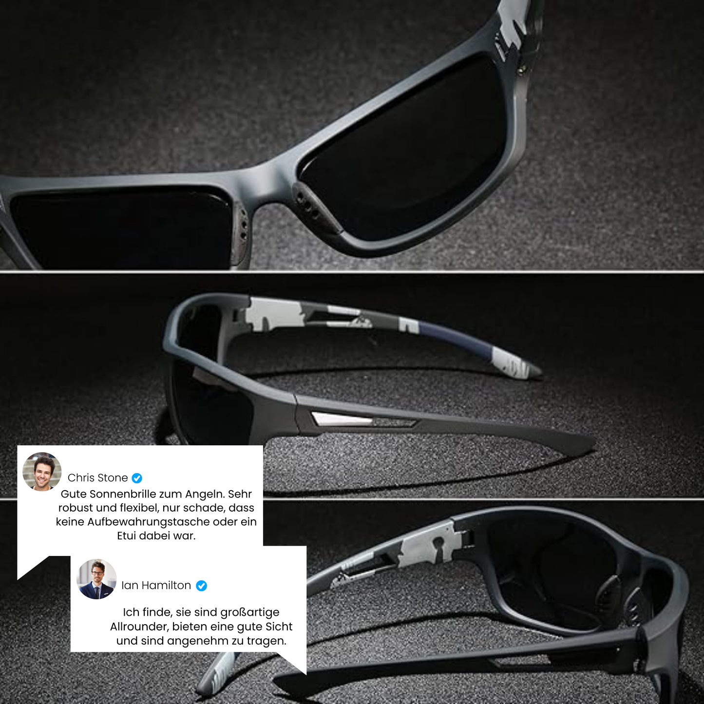 Lunettes de soleil polarisées UV 100 % | Design léger et résistant aux rayures