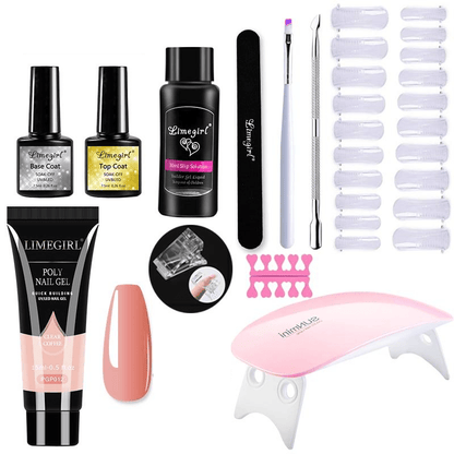 Kit d'extension d'ongles Polygel | Résultats Professionnels à Domicile