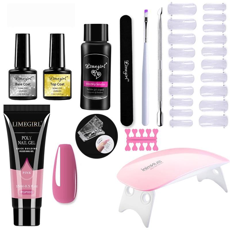 Kit d'extension d'ongles Polygel | Résultats Professionnels à Domicile