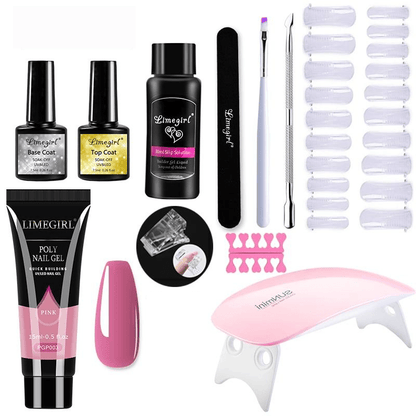 Kit d'extension d'ongles Polygel | Résultats Professionnels à Domicile