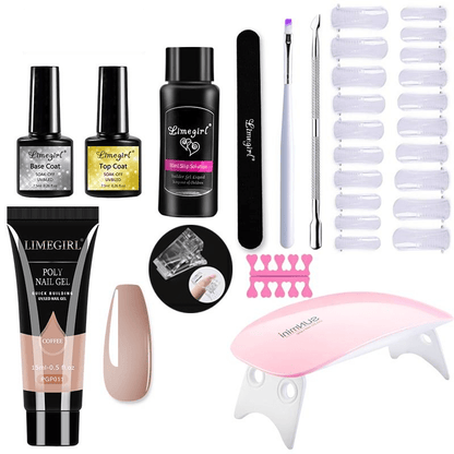 Kit d'extension d'ongles Polygel | Résultats Professionnels à Domicile