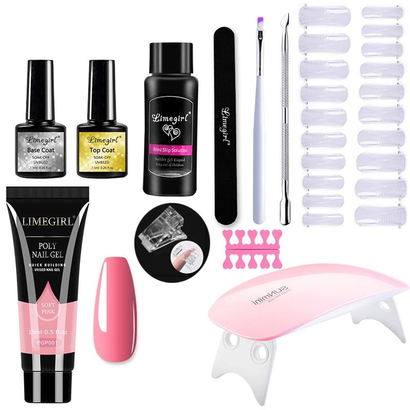 Kit d'extension d'ongles Polygel | Résultats Professionnels à Domicile