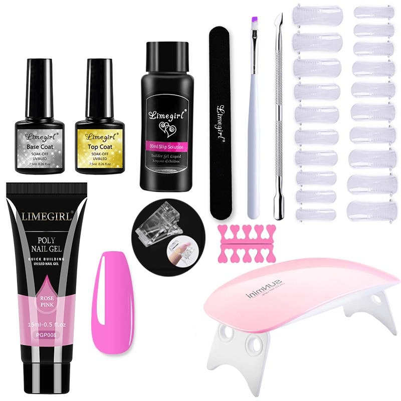 Kit d'extension d'ongles Polygel | Résultats Professionnels à Domicile