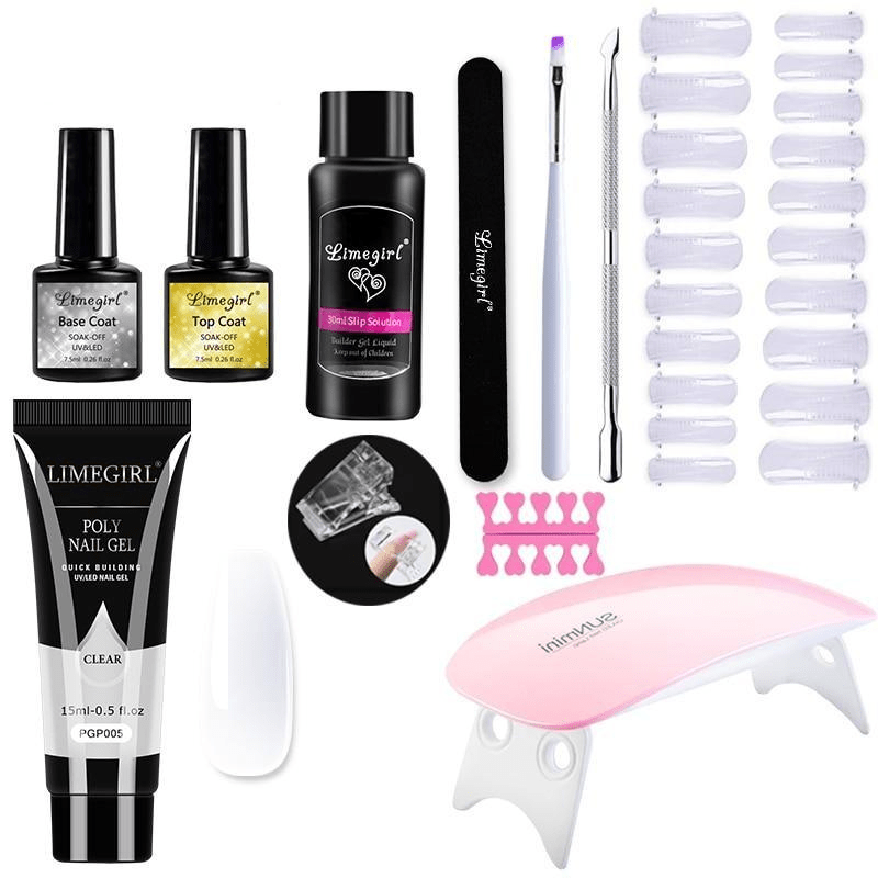 Kit d'extension d'ongles Polygel | Résultats Professionnels à Domicile