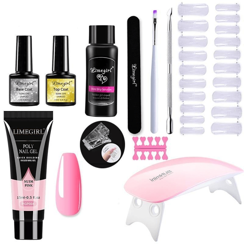 Kit d'extension d'ongles Polygel | Résultats Professionnels à Domicile