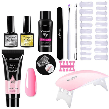 Kit d'extension d'ongles Polygel | Résultats Professionnels à Domicile