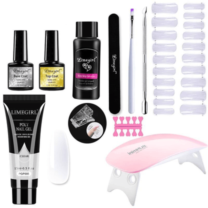 Kit d'extension d'ongles Polygel | Résultats Professionnels à Domicile