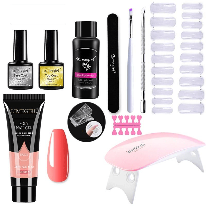 Kit d'extension d'ongles Polygel | Résultats Professionnels à Domicile