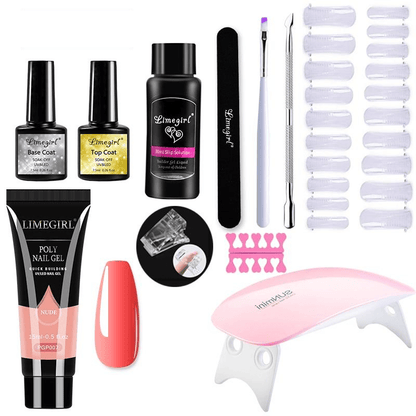 Kit d'extension d'ongles Polygel | Résultats Professionnels à Domicile
