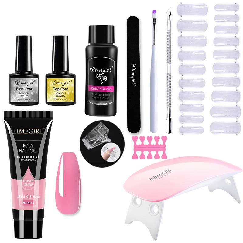 Kit d'extension d'ongles Polygel | Résultats Professionnels à Domicile