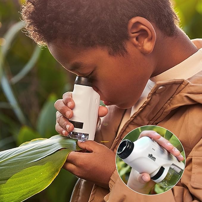 Microscope Portable 60x-120x | Jouet Éducatif avec Lumière LED
