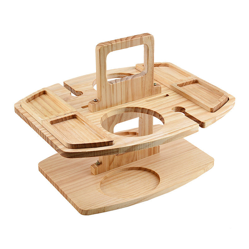 Table de Pique-Nique en Bois | Compacte avec Porte-Bouteilles Intégré