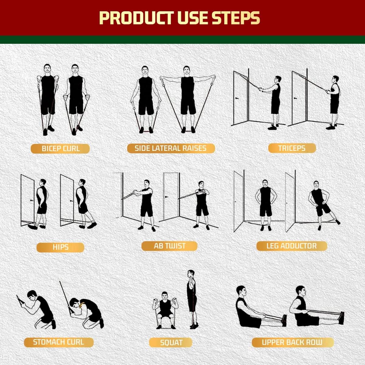 Bandes de Résistance pour Fitness | Entraînement, Étirement et Mobilité