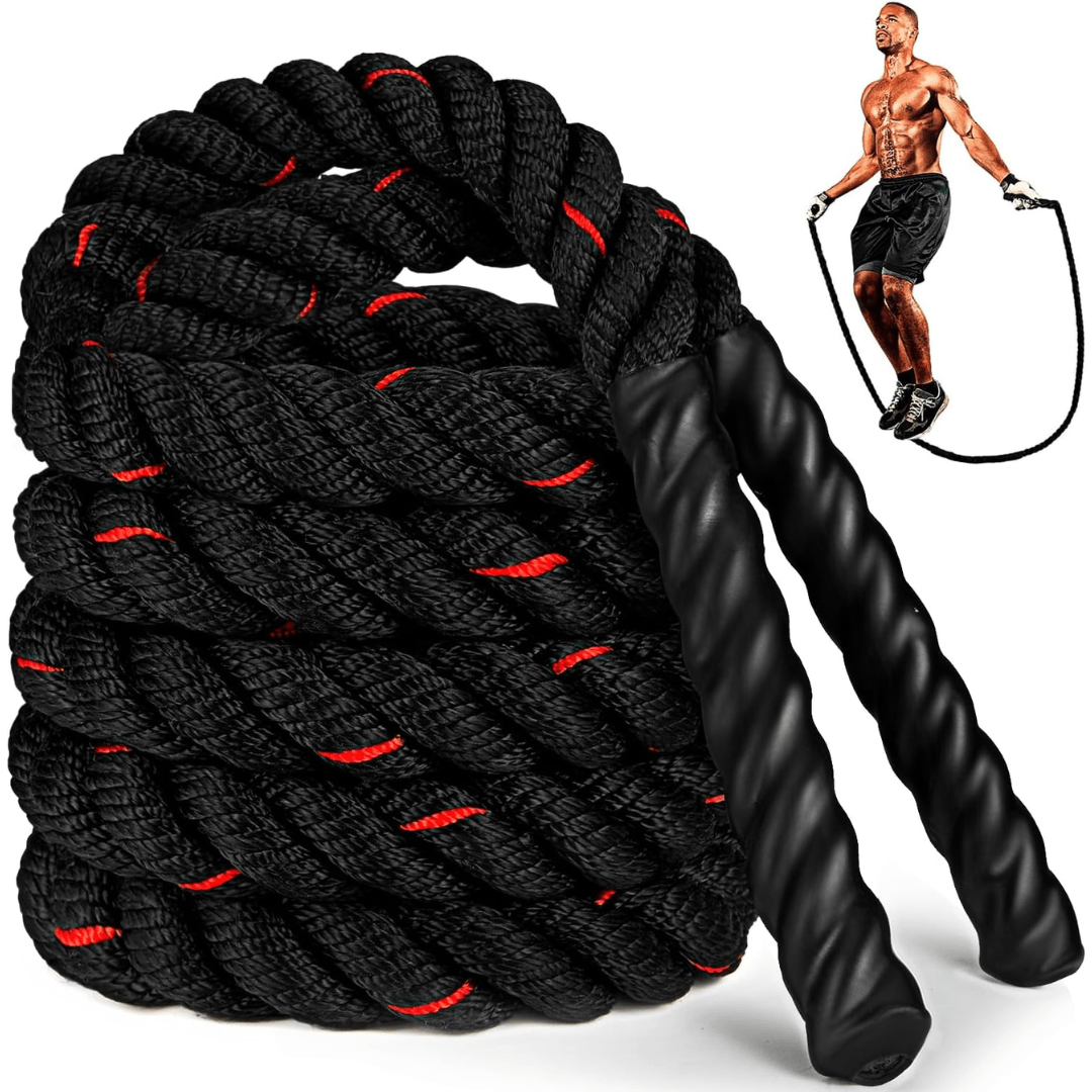 Corde à Sauter Lestée pour Fitness | Ajustable et Idéale pour Brûler des Graisses
