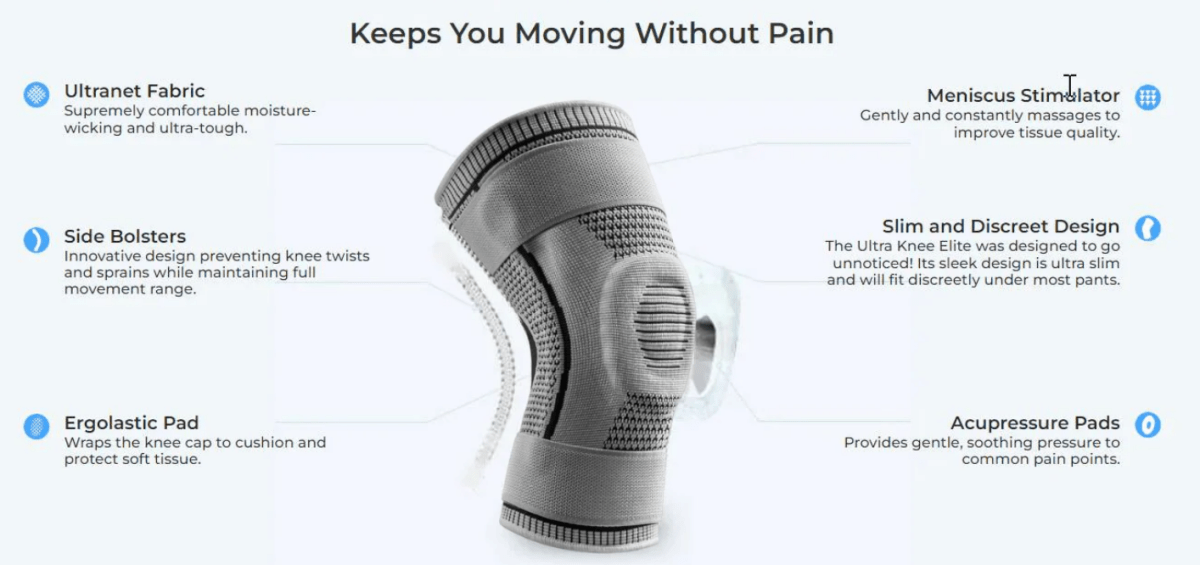 Support de Genou Ergonomique | Compression Confortable pour Soulagement de Douleur
