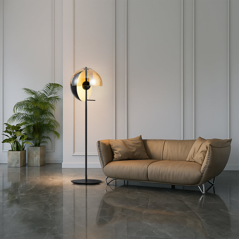 Lampe de Sol en Verre Moderne | Élégance Contemporaine et Atmosphère Chaleureuse