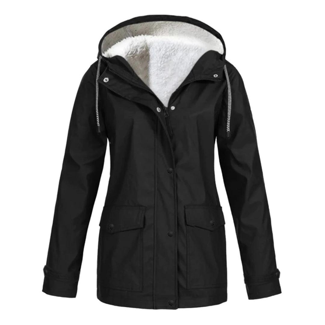 Veste Imperméable Doublée en Polaire | Protection Chic contre le Froid et la Pluie