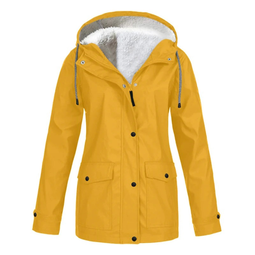 Veste Imperméable Doublée en Polaire | Protection Chic contre le Froid et la Pluie