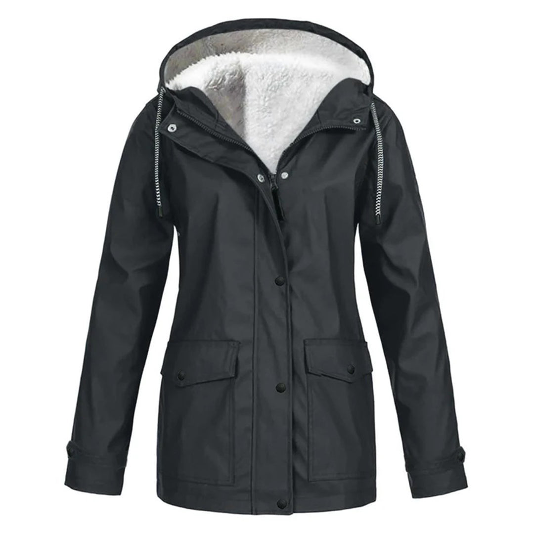 Veste Imperméable Doublée en Polaire | Protection Chic contre le Froid et la Pluie