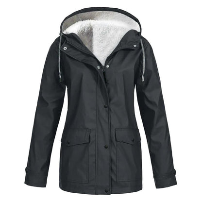 Veste Imperméable Doublée en Polaire | Protection Chic contre le Froid et la Pluie