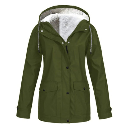 Veste Imperméable Doublée en Polaire | Protection Chic contre le Froid et la Pluie