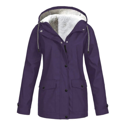 Veste Imperméable Doublée en Polaire | Protection Chic contre le Froid et la Pluie