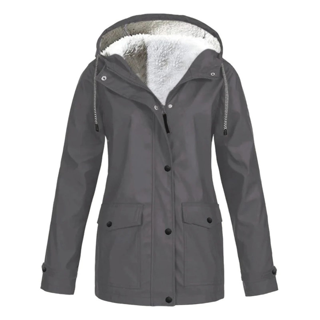 Veste Imperméable Doublée en Polaire | Protection Chic contre le Froid et la Pluie