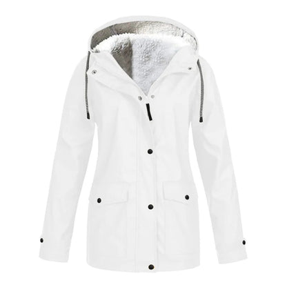 Veste Imperméable Doublée en Polaire | Protection Chic contre le Froid et la Pluie