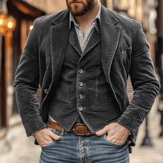 Ensemble Blazer et Gilet Sophistiqué | Style Épuré pour Chaque Occasion