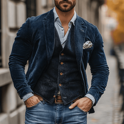 Ensemble Blazer et Gilet Sophistiqué | Style Épuré pour Chaque Occasion