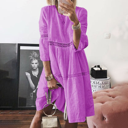 Robe d'été en Dentelle Élégante | Style Maxi Confortable et Décontracté