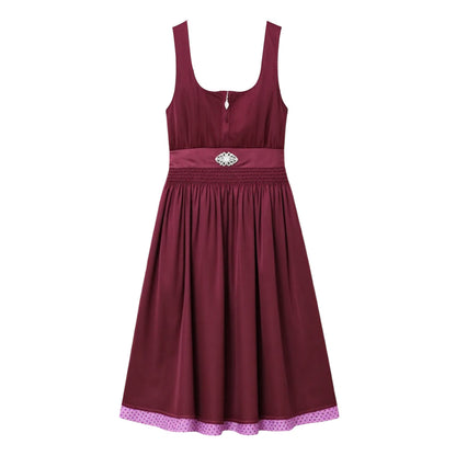 Robe Dirndl Violette avec Tablier | Élégance Traditionnelle pour Oktoberfest