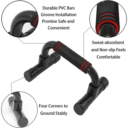 Barres de Pompes Antidérapantes | Entraînement Stable et Ergonomique