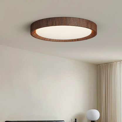 Lampe de Plafond en Bois Sombre | Design Scandinave et Éclairage Chaleureux