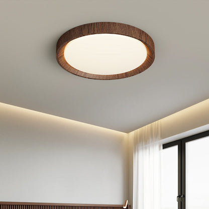 Lampe de Plafond en Bois Sombre | Design Scandinave et Éclairage Chaleureux