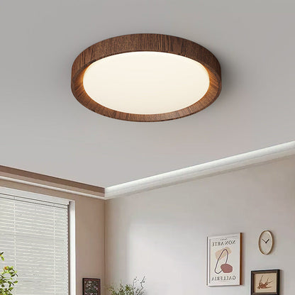 Lampe de Plafond en Bois Sombre | Design Scandinave et Éclairage Chaleureux