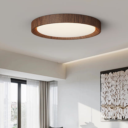 Lampe de Plafond en Bois Sombre | Design Scandinave et Éclairage Chaleureux