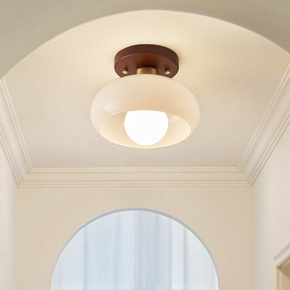 Lampe de Plafond Bauhaus Crème | Design Minimaliste et Élégant