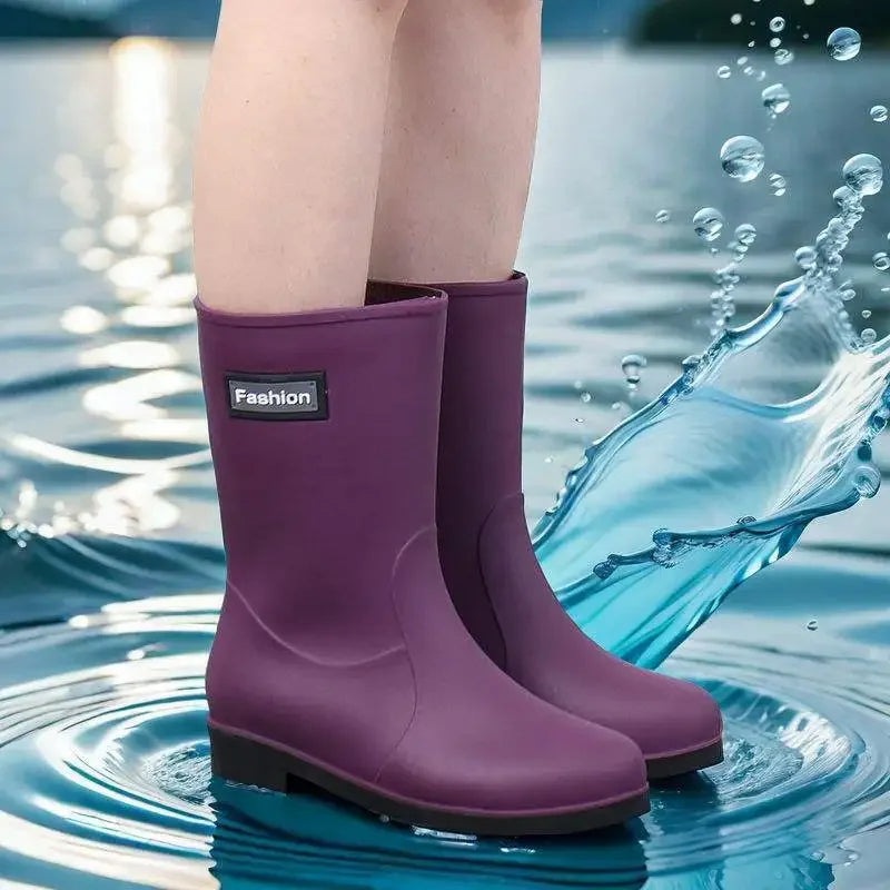 Bottes de Pluie Mi-Mollet pour Femmes | Imperméables et Antidérapantes