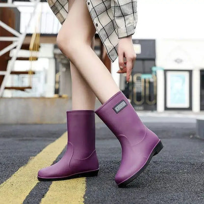 Bottes de Pluie Mi-Mollet pour Femmes | Imperméables et Antidérapantes