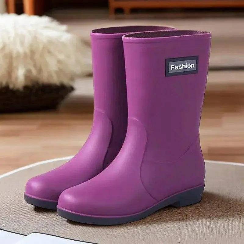 Bottes de Pluie Mi-Mollet pour Femmes | Imperméables et Antidérapantes