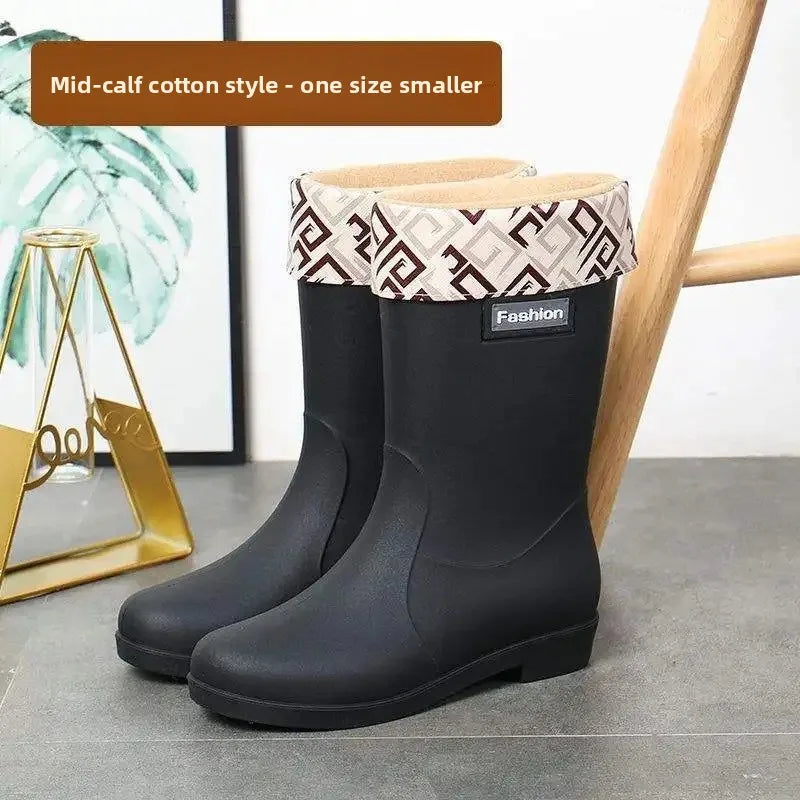 Bottes de Pluie Mi-Mollet pour Femmes | Imperméables et Antidérapantes